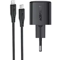 СЗУ Acefast A118 PD30W GaN (1USB-C) + кабель Type-C to Lightning Black