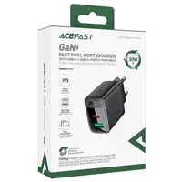 СЗУ Acefast A98 PD30W+QC3.0 GaN (1USB-A/1C) Black