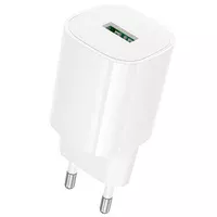 СЗУ Borofone BA102A Pudding QC3.0 (1USB-A) + кабель USB to Type-C White