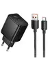 СЗУ Hoco C157A Smart PD30W+QC3.0 (1USB-A/1C) + кабель USB to Type-C Black