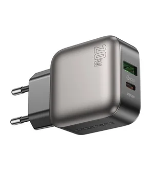 СЗУ Borofone BAS54A Absolute PD20W+QC3.0 (1USB-A/1C) + Type-C to Type-C Black