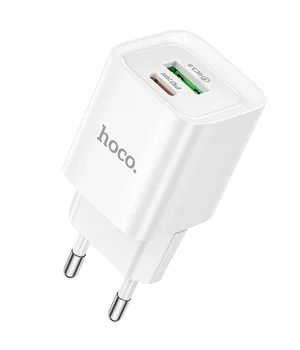 СЗУ Hoco C147A PD20W+QC3.0 (1USB-A/1C) White