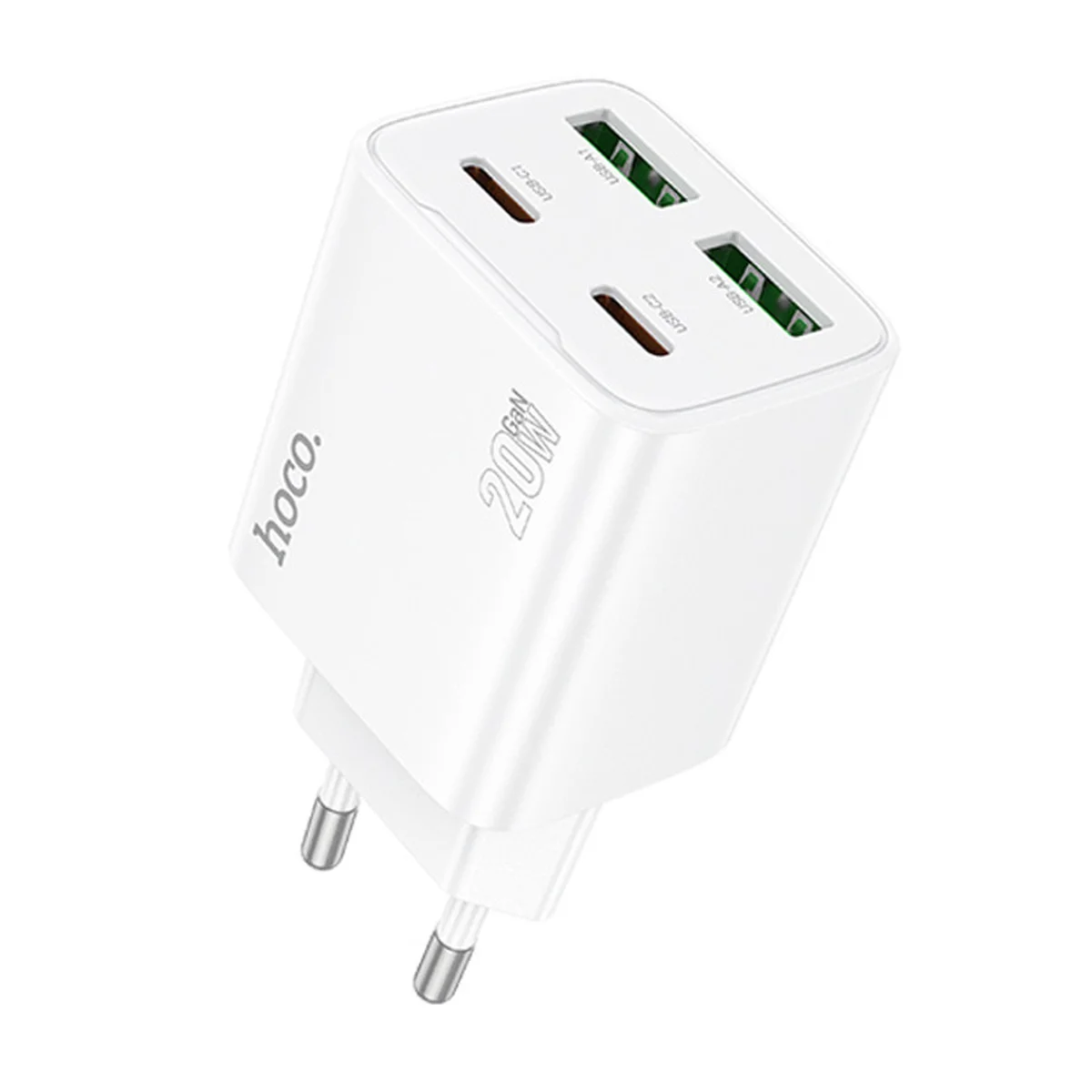 СЗУ Hoco N55 Fundador PD20W four-port (2USB-A/2C) White