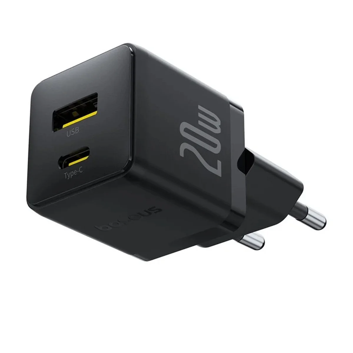 СЗУ Baseus Palm Fast Charger 20W (1USB-A/1C) + кабель Type-C to Type-C (P10111608) Cluster Black