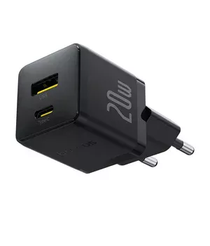 СЗУ Baseus Palm Fast Charger 20W (1USB-A/1C) + кабель Type-C to Type-C (P10111608) Cluster Black