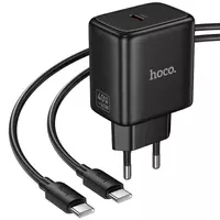 СЗУ Hoco N83 Profit PD40W (1USB-C) + кабель Type-C to Type-C Black