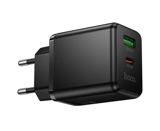 СЗУ Hoco C157A Smart PD30W+QC3.0 (1USB-A/1C) Black