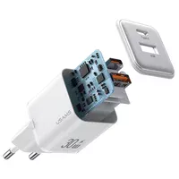 СЗУ Usams US-CC189 PD30W + QC3.0 A+C X-ron Series White