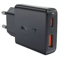 СЗУ Acefast A69 PD30W GaN (USB-C+USB-A) Black