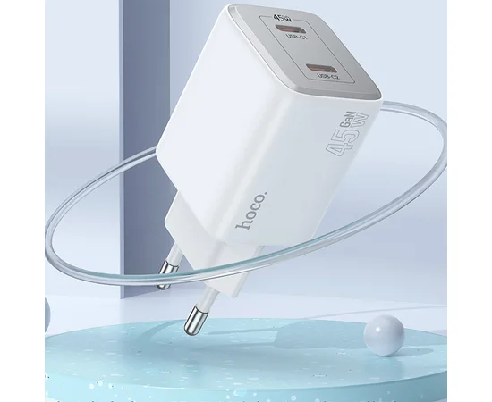 СЗУ Hoco N42 Elogiado 2C PD45W + Type to Lightning White