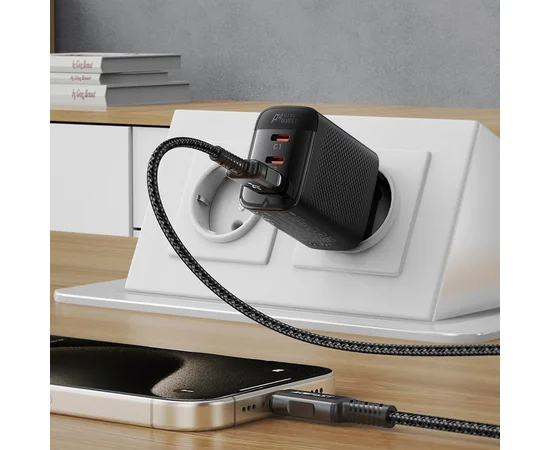 СЗУ Acefast A108 GaN PD67W (1USB-A/2C) Black