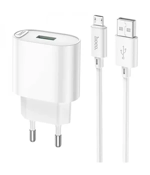 СЗУ HOCO C109A Fighter QC3.0 + MicroUSB White