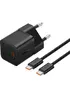 СЗУ Baseus GaN5 Fast Charger (mini) 1C 20W + Type-C to Type-C (P10110900113) Cluster Black