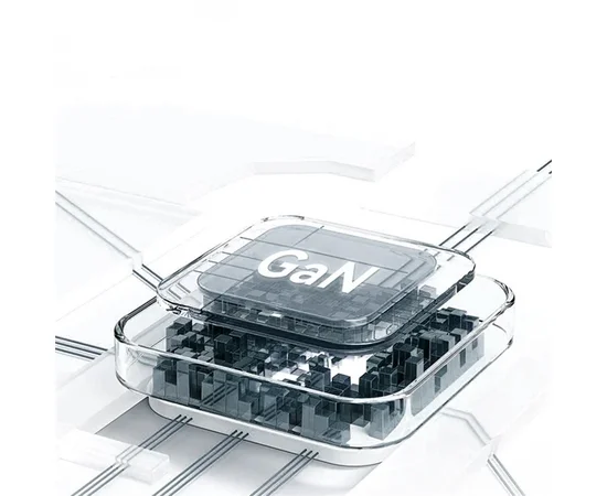 СЗУ Usams US-CC202 GaN With Type-C Magnetic Retractable Cable Module XMF Ser. 35W (2USB-C) White