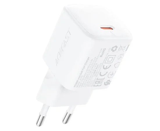 СЗУ Acefast A118 PD30W GaN (1USB-C) White