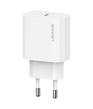 СЗУ Usams US-CC226 Kit-Yi Ser. 20W (1USB-C) + кабель Type-C to Type-C White