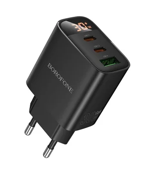 СЗУ Borofone BA98A Ilustre with digital display PD30W (1USB-A/2C) Black