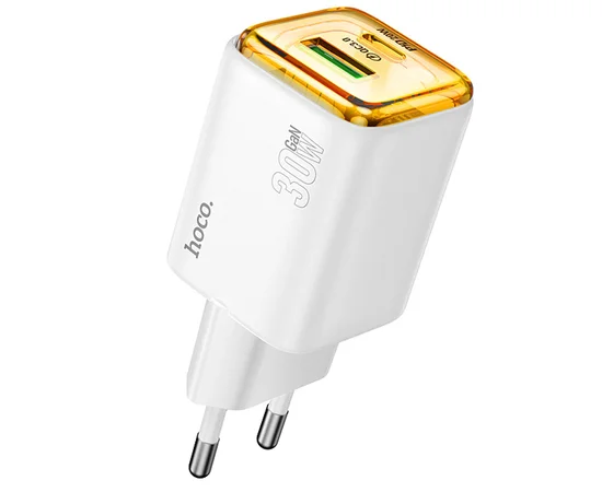 СЗУ Hoco N53 Monsoon PD30W+QC3.0 (1USB-A/1C) White