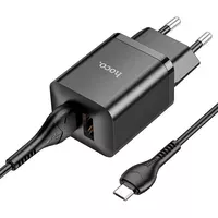 СЗУ Hoco N25 Maker (2USB-A) + USB to MicroUSB Black