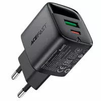 СЗУ Acefast A114 PD25W GaN (1USB-A/1C) Black