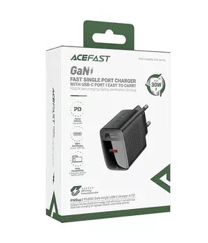СЗУ Acefast A102 PD30W GaN (1USB-C) Black
