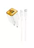 СЗУ Hoco N52 Monsoon PD20W+QC3.0 (1USB-A/1C) + кабель Type-C to Lightning White