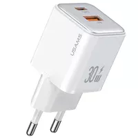 СЗУ Usams US-CC189 PD30W + QC3.0 A+C X-ron Series White