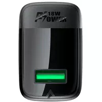 СЗУ Acefast A90 QC3.0 18W (1USB-A) Black