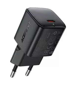 СЗУ Acefast A118 PD30W GaN (1USB-C) Black