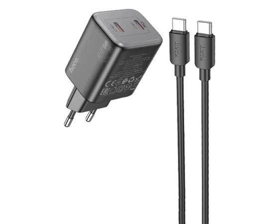 СЗУ Hoco N42 Elogiado 2C PD45W + Type to Type-C Black