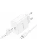 СЗУ Borofone BA81A PD20W (1USB-C) + кабель Type-C to Lightning White
