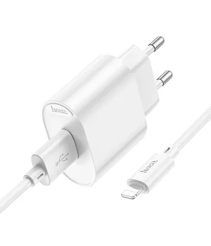 СЗУ Hoco C109A Fighter 10.5W (1USB-A) + кабель USB to Lightning White