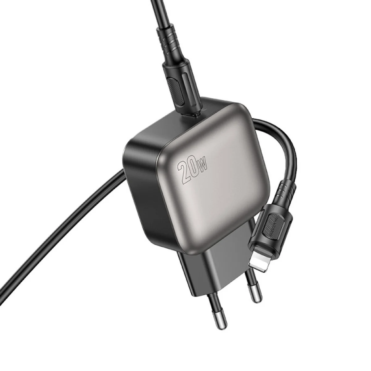 СЗУ Borofone BAS53A Absolute PD20W (1USB-C) + кабель Type-C to Lightning Black