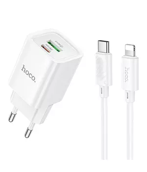 СЗУ Hoco C149A Charm PD30W+QC3.0 + Type-C to Lightning White СЗУ Hoco C149A Charm PD30W+QC3.0 + Type-C to Lightning White
