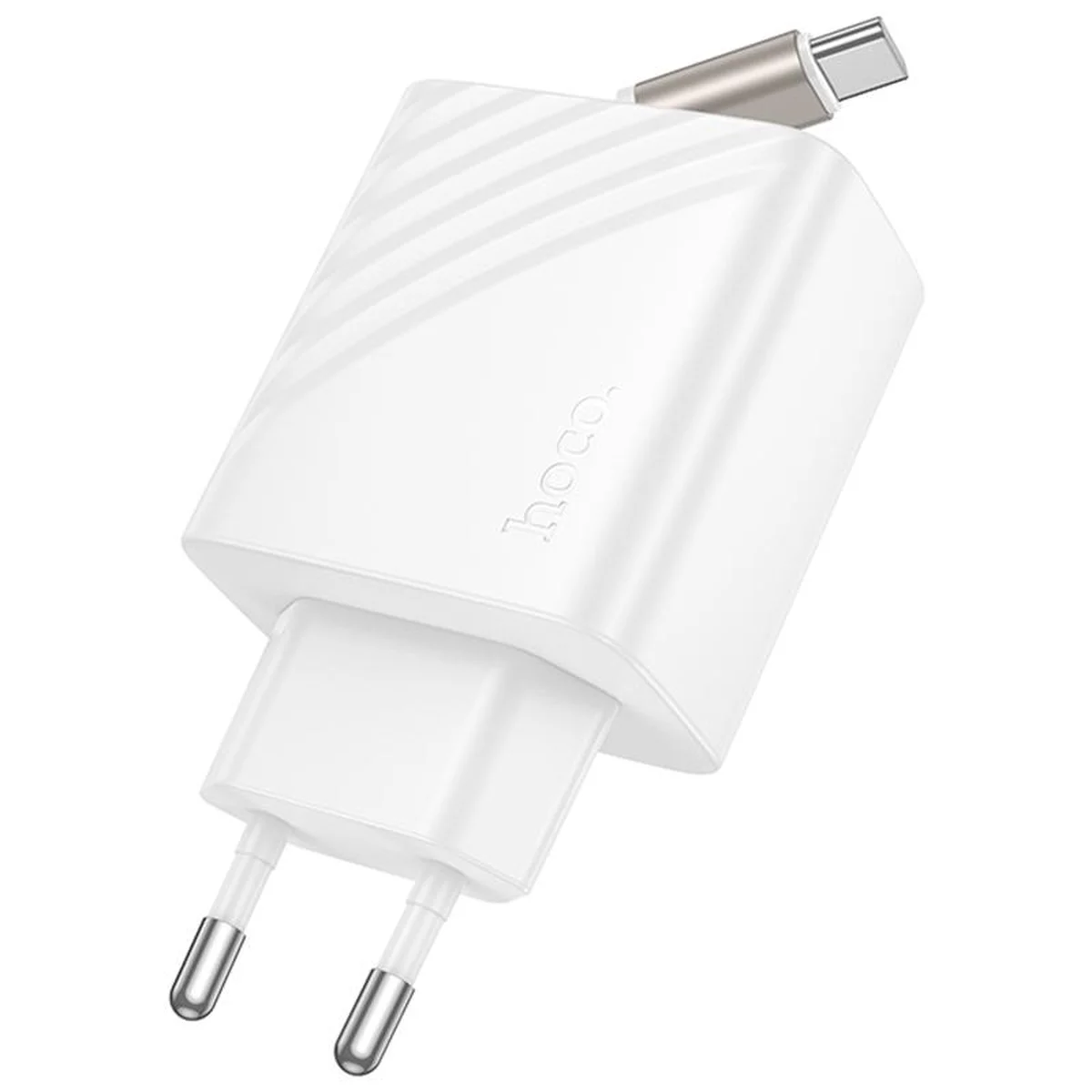 СЗУ Hoco N57 Full PD20W with retractable cable Type-C (2USB-C) White