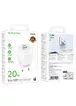 СЗУ Borofone BA93A Lustrous PD20W+QC3.0 (1USB-A/1C) White