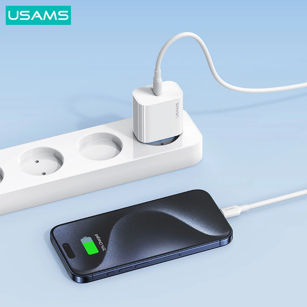 СЗУ Usams US-OYXLTZ02 CC226 PD20W + SJ712 30W Type-C to Lightning Yi Series White