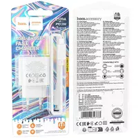 СЗУ Hoco C109A Fighter PD20W+QC3.0 (1USB-A/1C) + кабель Type-C to Type-C White