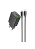 СЗУ Hoco N61 Gentle PD20W+QC3.0 (1USB-A/1C) + кабель Type-C to Lightning Black
