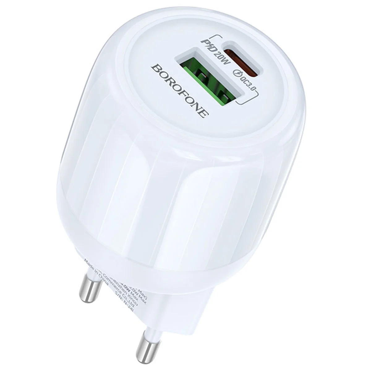 СЗУ Borofone BA93A Lustrous PD20W+QC3.0 (1USB-A/1C) Blue