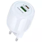 СЗУ Borofone BA93A Lustrous PD20W+QC3.0 (1USB-A/1C) Blue