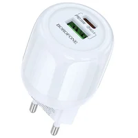 СЗУ Borofone BA93A Lustrous PD20W+QC3.0 (1USB-A/1C) Blue