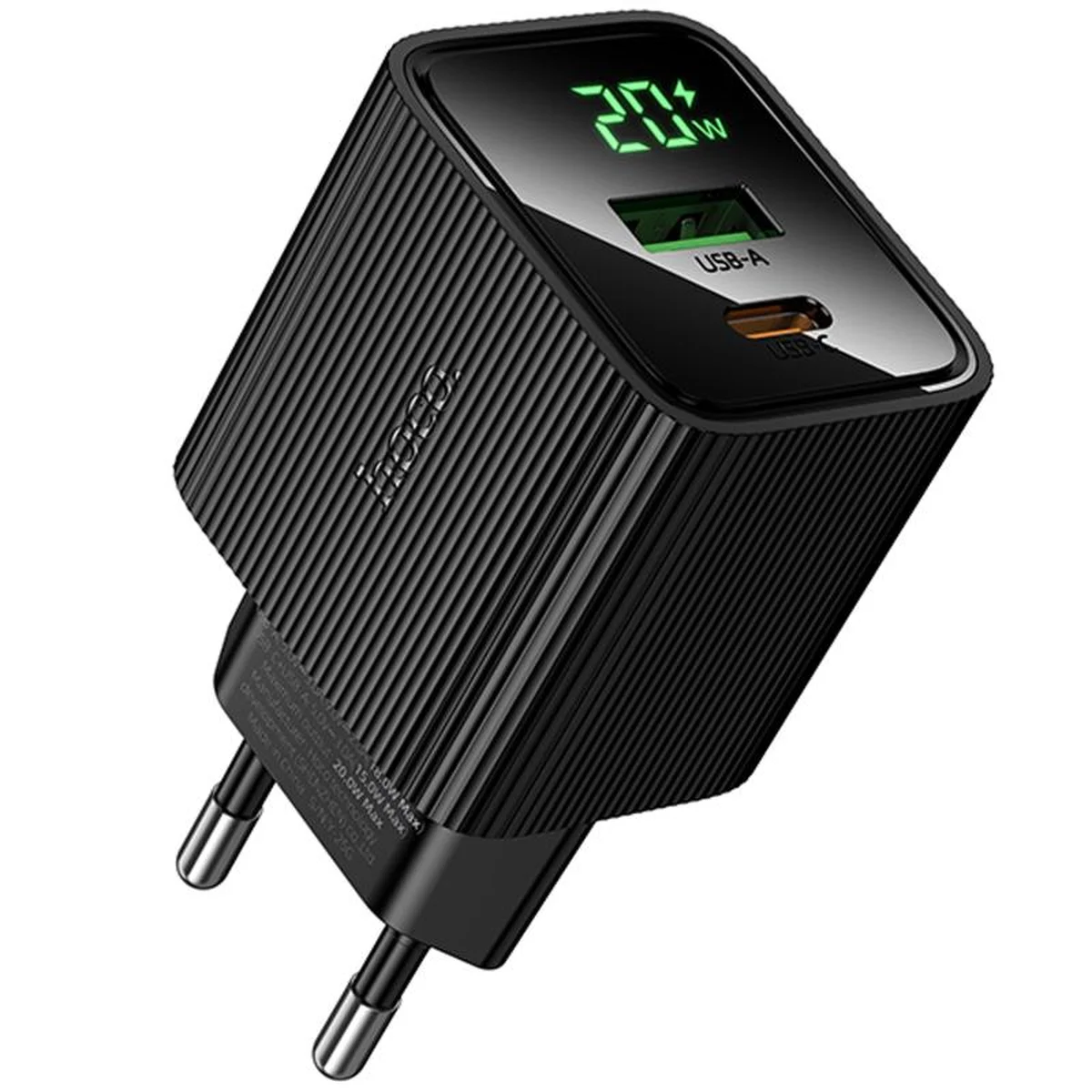 СЗУ Hoco CS83A Excellent with digital display PD20W+QC3.0 (1USB-A/1C) Black