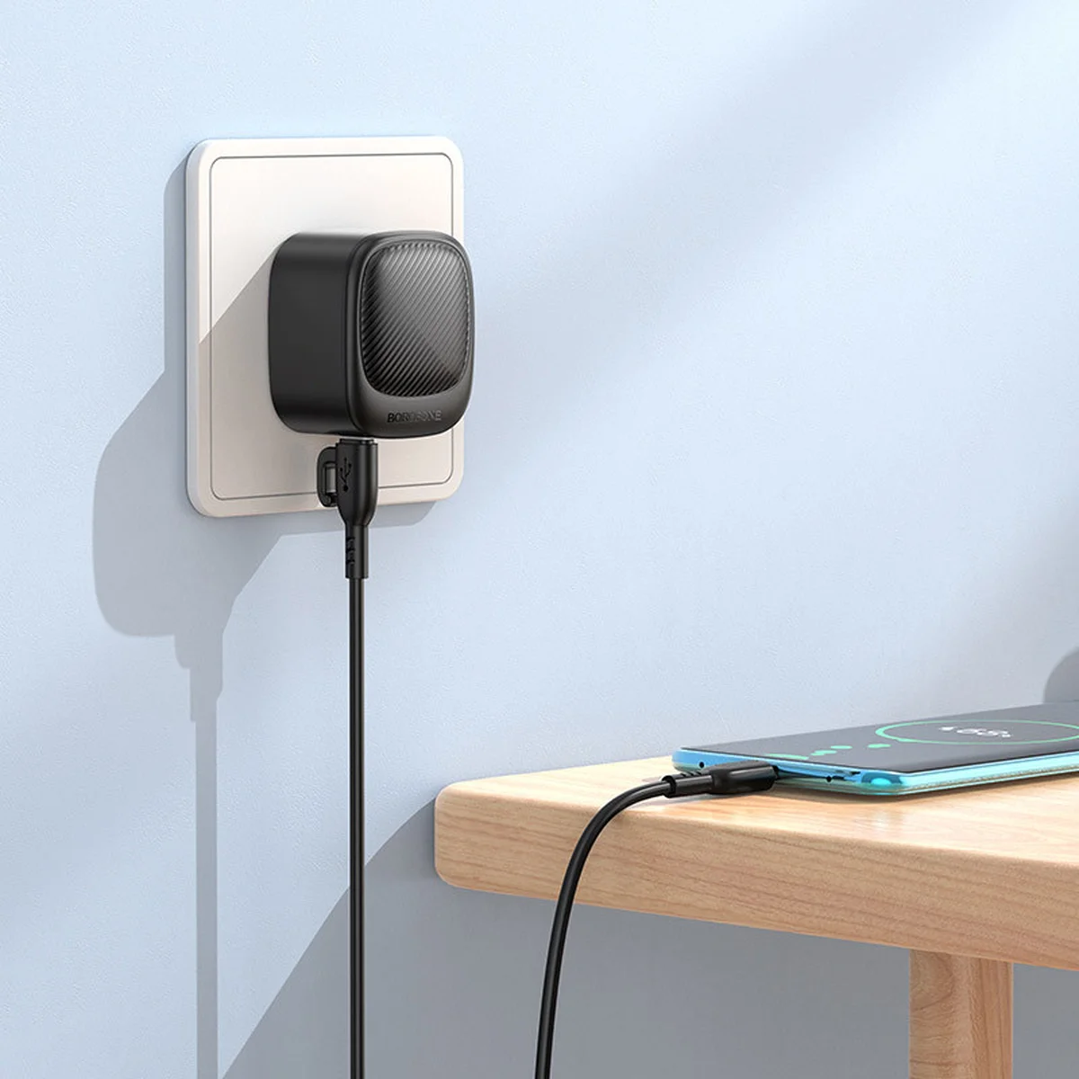 СЗУ Borofone BAS22A Fortune PD20W+QC3.0 (1C1A) + Type-C to Type-C Black