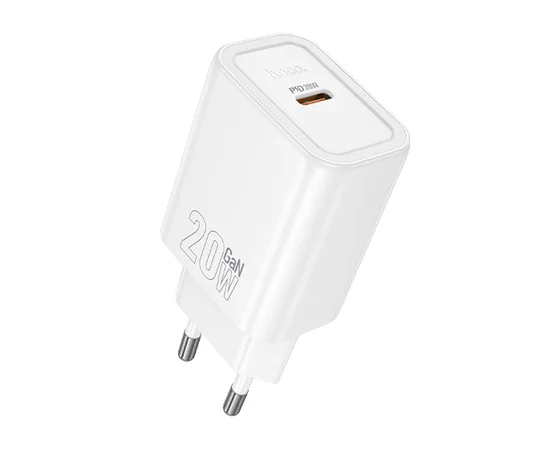 СЗУ Hoco N60 Gentle PD20W (1USB-C) + кабель Type-C to Type-C White