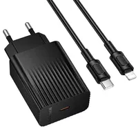 СЗУ Borofone BAS73A Source PD20W (1USB-C) + кабель Type-C to Lightning Black