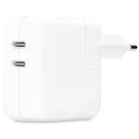 СЗУ 35W Dual Power Adapter for Apple (2USB-C) (AAA) (box) White