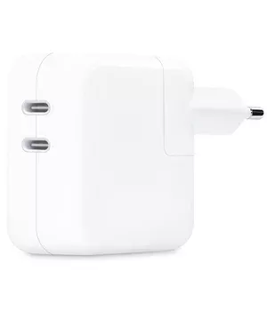 СЗУ 35W Dual Power Adapter для Apple (2USB-C) (AAA) (box) White