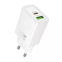 СЗУ Hoco N61 Gentle PD20W+QC3.0 (1USB-A/1C) White