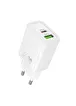 СЗУ Hoco N61 Gentle PD20W+QC3.0 (1USB-A/1C) White